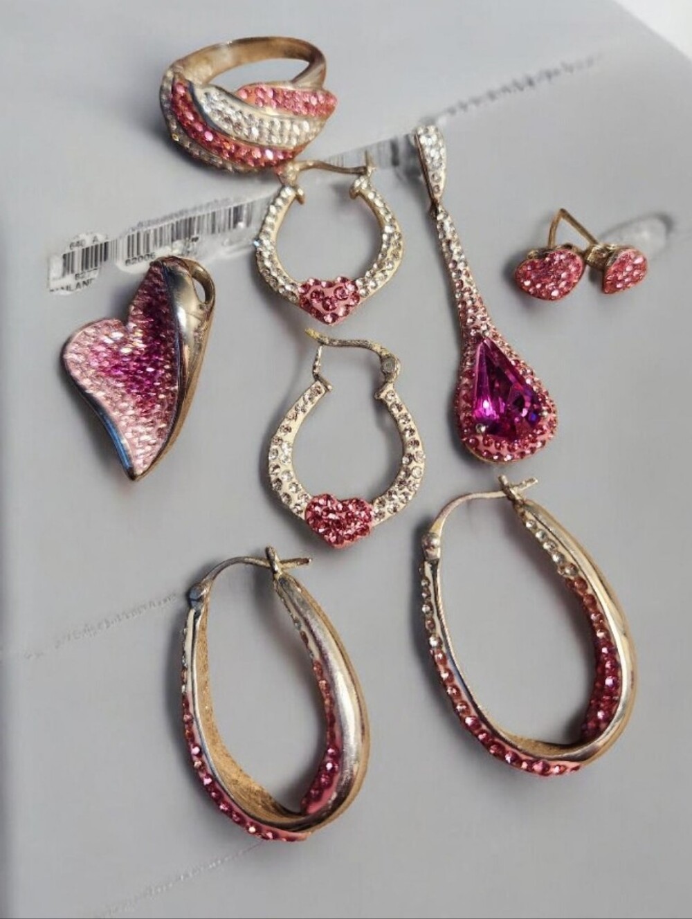 Pink Swarovoski CrystalJewelry Set■ No Offers● FIRM》 READ ALL INFO N VIEW PICS